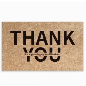 NEW 30 PCS THANK YOU FOR SUPPORTING MY SMALL BUSINESS APPRECIATION CARDS